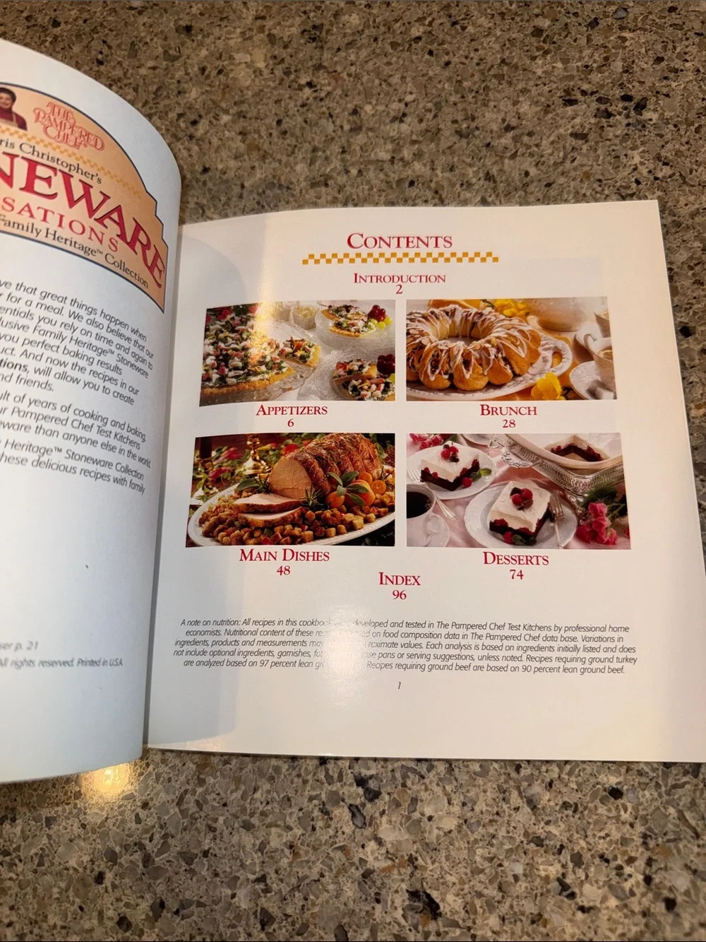 The Pampered Chef Stoneware Sensations Cookbook - Paperback - Never Used